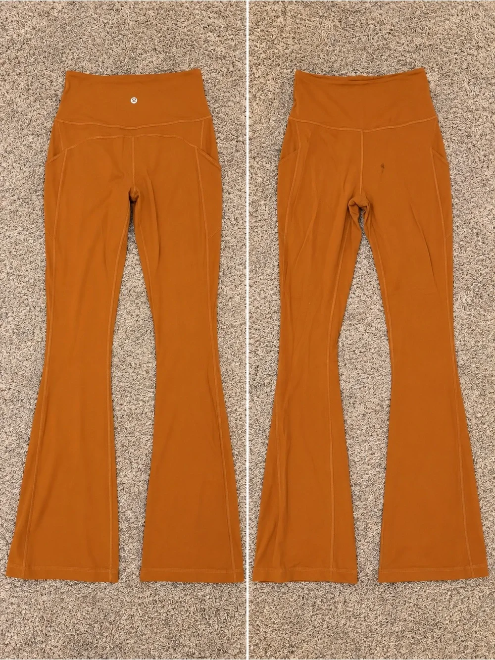 lululemon athletica Wide-Leg Flare Leggings in Rust Orange